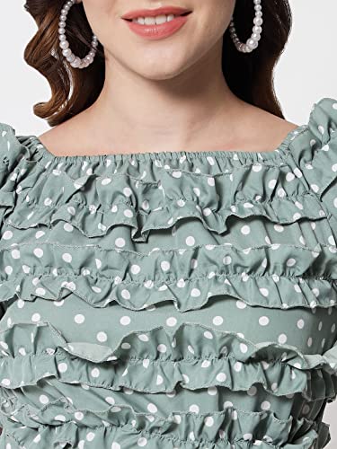 Image of FUNDAY FASHION Women Frill Maxi Dress /Women's Synthetic A-Line Floral Maxi Dress