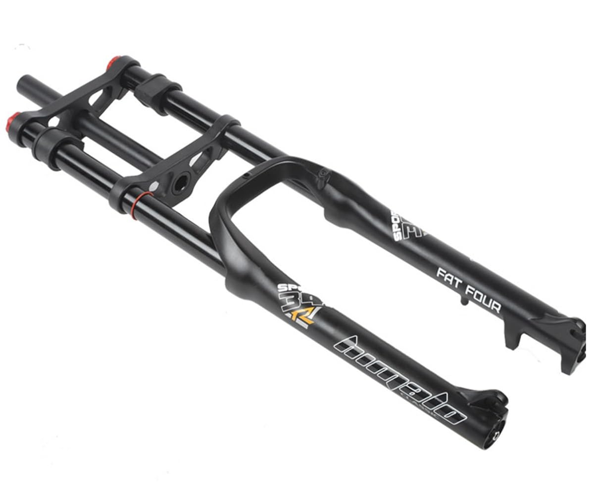 WIQUYBML 26 * 4.0 Inch Fat Bike Front Forks Mountain MTB Air Suspension Fork 28.6mm Straight Tube 150mm Travel Spacing Hub 135mm 9mm QR Rebound Adjust