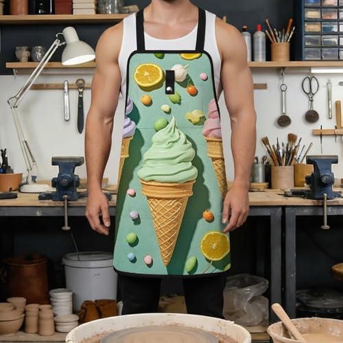 Delantal de trabajo con múltiples bolsillos unisex miniatura 4