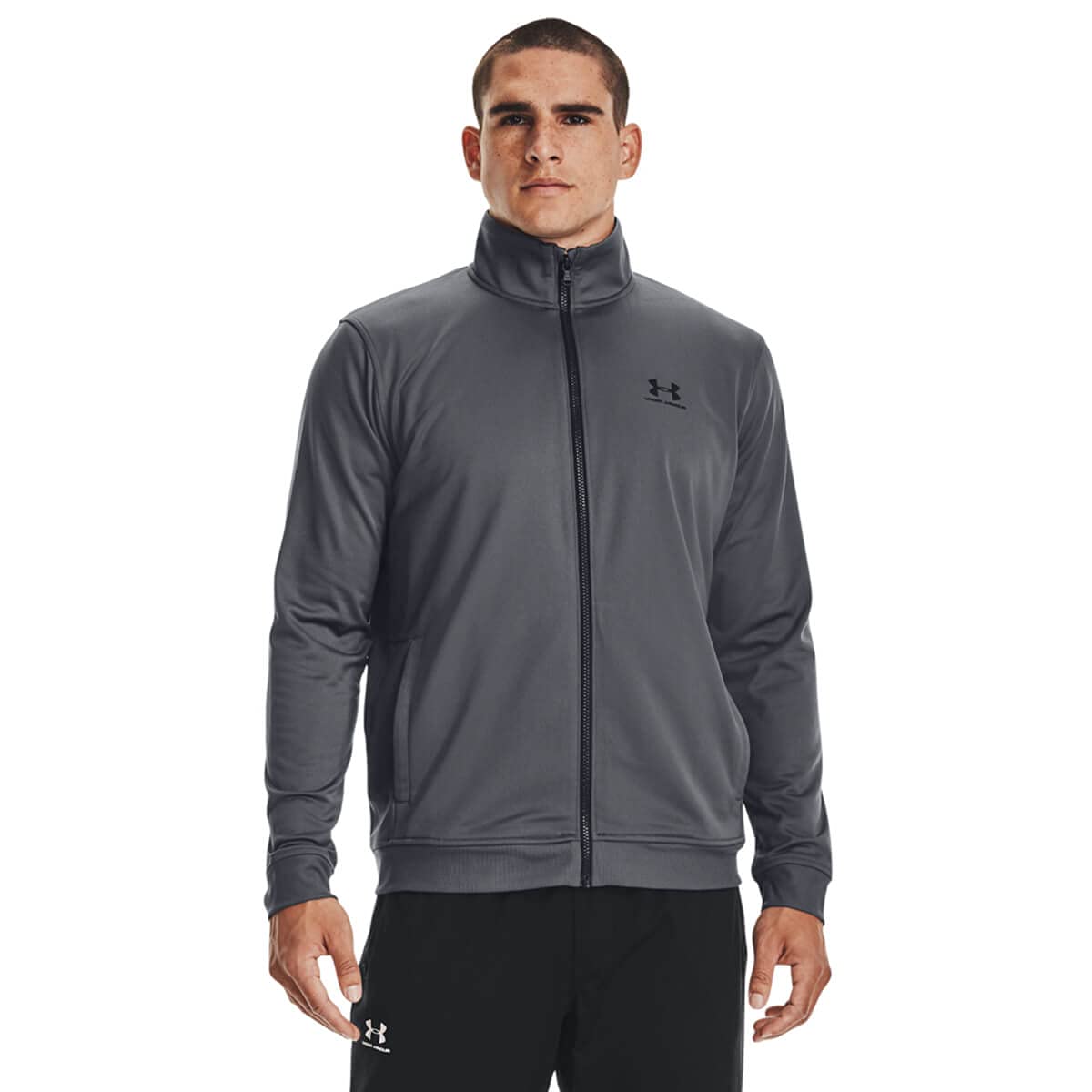 Under Armour Men Sportstyle Tricot Jacket, Comfortable and warm fleece, quick-drying running jacket with loose fit