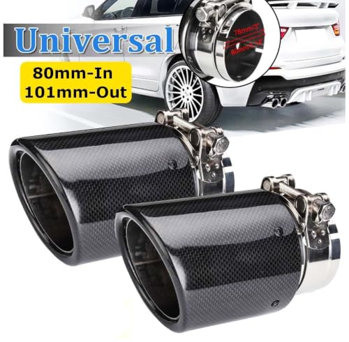 Silenciador de escape de 80mm-101mm universal para coche compatible con X5 E70 E46 6