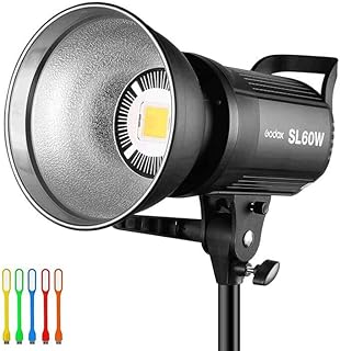 Godox SL-60W 60W CRI95+ Bowens Mount LED Video Light Continuous Output Lighting &Wireless Remote for Video Recording,Children Photography,Wedding,Outdoor Shooting