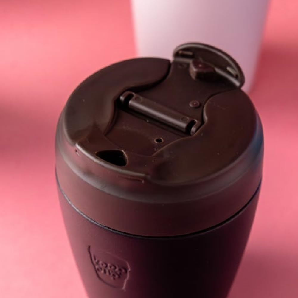 KeepCup Commuter - Tazza da viaggio isolata in acciaio inox, riutilizzabile, con coperchio ribaltabile, 227 ml, colore: cioccolato