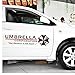 WYZDGTD Autocollant de Voiture by Umbrella Corporation Autocollant de Porte latérale de Voiture réfléchissant Accessoires de décalcomanie 2 pièces 20X14 Cm