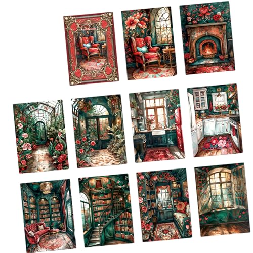 30シートアンティークペーパーシートレトロ美学スクラップブッキングジャーナルフォトアルバムのための背景紙10x14cmプランナー装飾ステッカー