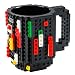 Produktbild Build on Brick Mug Bausteine Kaffeetasse - Bausteine Tasse Bauklötze Kaffee-Becher 350ml (Schwarz)