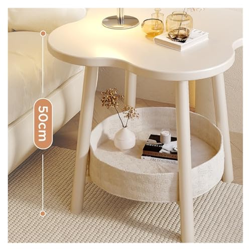 Table basse mobile et table d'appoint de salon avec étagères de rangement - 5