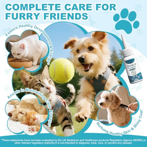 home harbor 50ml Zeckenschutz für Hunde und Katzen, Sanftes und effektives Zubehör, Für den täglichen Gebrauch und den Schutz unterwegs, Verjagt Insekten nach Aktivitäten im Freien schnell und sanft