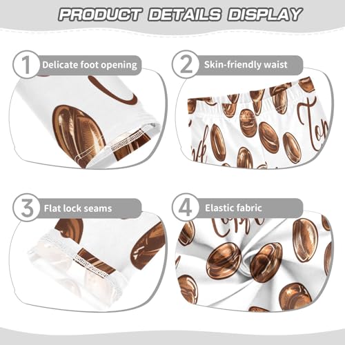 Bolaz Toddler Girls Leggings Printed Yoga Pants Leggings Coffee Bean for Kids3