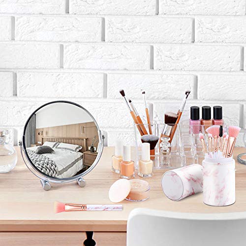 Makeup Brushes Sets Glamour Gaze 16PCS Pink Marble Make up Brushes Foundation Eyeshadow Concealer Eyebrow Blush Brush Set With Makeup Brush Holder and Silicone Mask Brush - Image 7