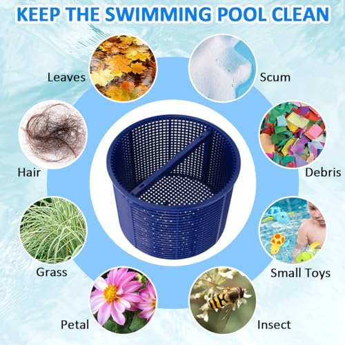 NOOTO B-152 Replacement Basket for Hayward Swimming Pool Skimmer Basket SPX1082CA 1082CA 7\" B152 - Blue