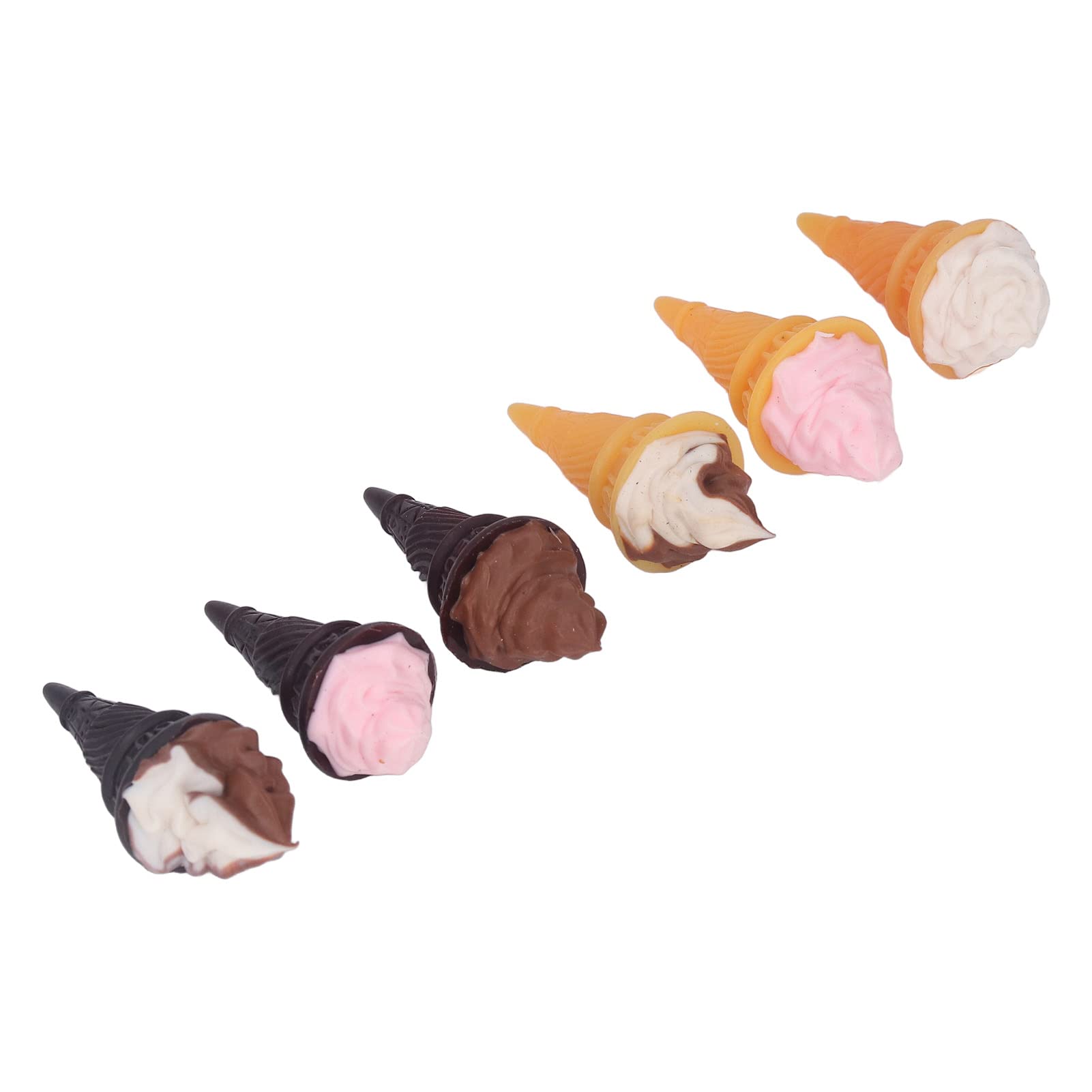 SUPVOX Lot De 4 Mini Cornets De Glace En Résine – Accessoires Miniatures Pour Maison De Poupée, Couleurs Aléatoires