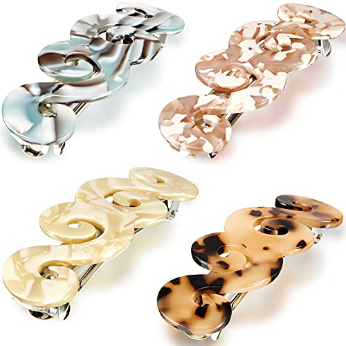 4 Mollette a Spirale Francese Clip per Capelli