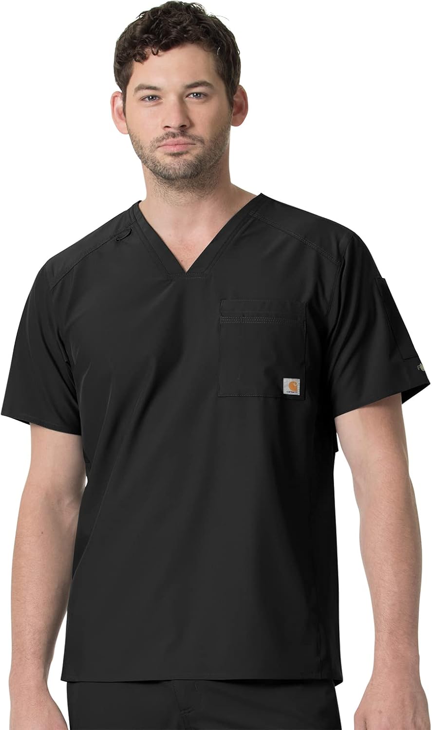 Carhartt Scrubs C15106 Men's Force® Modern Fit Twill Chest Pocket Top