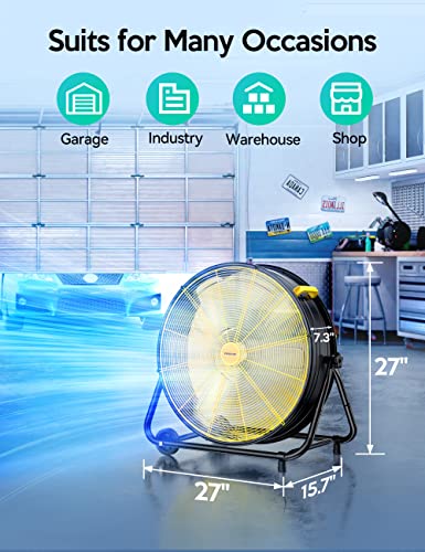 Abanico industrial de piso Marca VAGKRI (2)