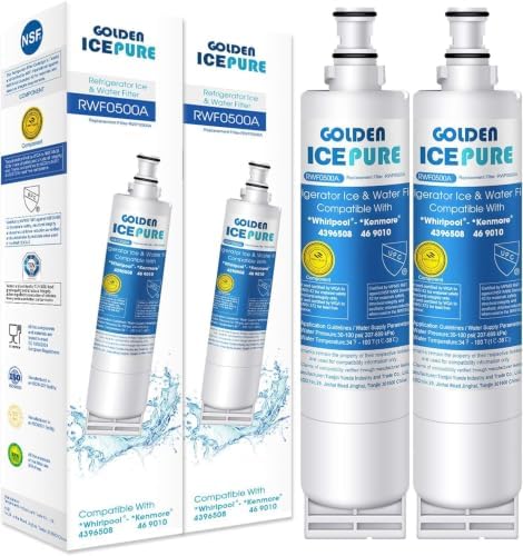 GOLDEN ICEPURE Filtro de agua para refrigerador Compatible Con Wh...