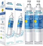 GOLDEN ICEPURE Filtro acqua per frigorifero Compatibile Con Whirlpool 4396508, Maytag, KitchenAid, SBS002, S20BRS, 481281729632, 461950271171, 481281728986, 2 pezzi (fattura disponibile).
