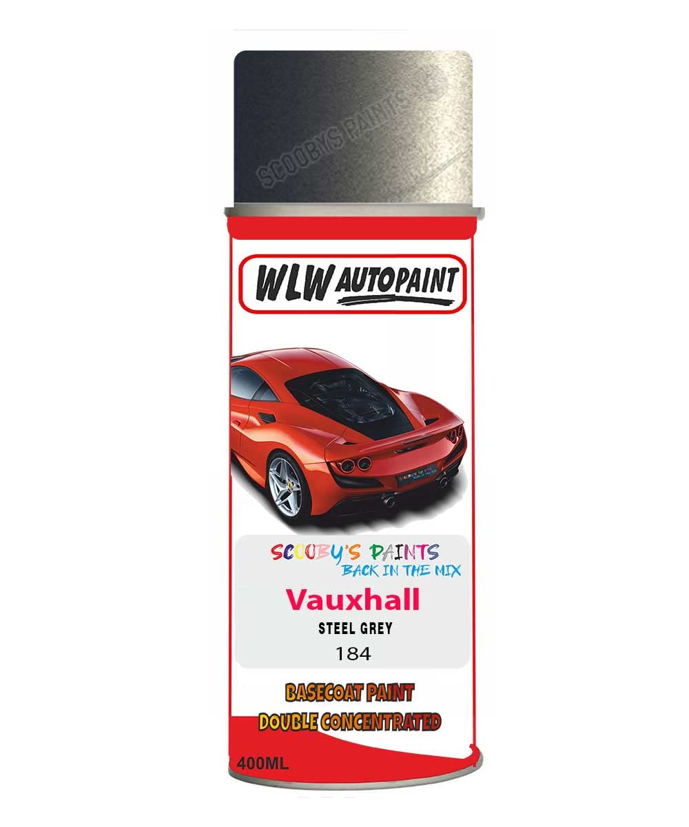 SCOOBYS PAINTS BACK IN THE MIX Basecoat Aerosol Spray Paint For Vauxhall Vivaro Steel Grey 2010-2015 Code 184
