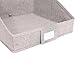 Internet's Best Open Cloth Storage Bin - Closet Shelf Storage Box - Organize Sheets Blankets Towels Sweaters Scarfs - Grey (4 Pack)
