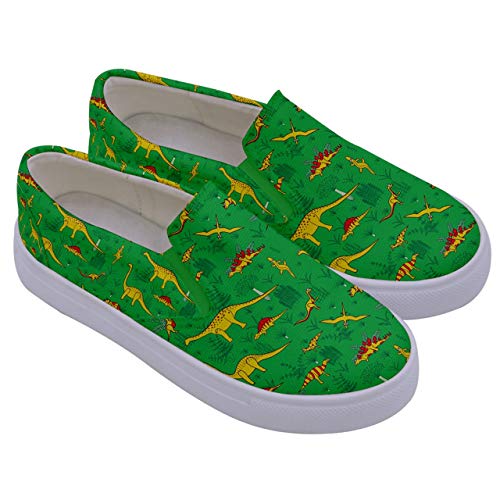 Pattycandy Unisex Brontosaurus Dinosaurs Kids Canvas Slip On Shoes - Us1Y #TOP2