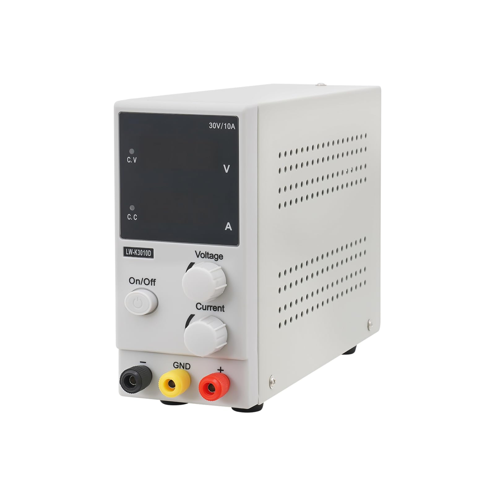 Zasilacz laboratoryjny 30 V, 10 A, regulowany zasilacz DC z wyświetlaczem LED, zasilacz laboratoryjny stabilizowany, zasilanie sieciowe z inteligentnym wentylatorem do warsztatu, testów, napraw