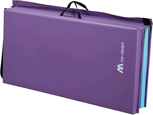 Miniatura 5 de M HI-Mat Tapete de gimnasia plegable de 4 x 10 x 2 pulgadas, de grosor, esterilla de gimnasia, esterilla de gimnasia plegable ligera de 2 pulgadas