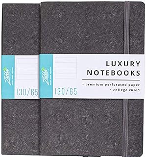 2 Pack Luxury Notebook Journal - 130 Perforated Pages - Thick Paper