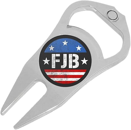 Review NewCharms FJB Stars and Stripes Golf Ball Marker Divot Repair Tool Bottle Opener