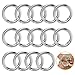 Produktbild PERFETSELL 30 Stücke Karabiner Ring Rund Karabinerhaken Silber Karabinerring mit Federöffnung 28mm Schlüsselringe Schnappverschluss aus Zinklegierung Schnap Ring für Schlüsselanhänger Handtasche DIY