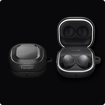 Spigen Rugged Armor Case Compatible with Samsung Galaxy Buds 2 Pro | Pro | 2 | Live - Black