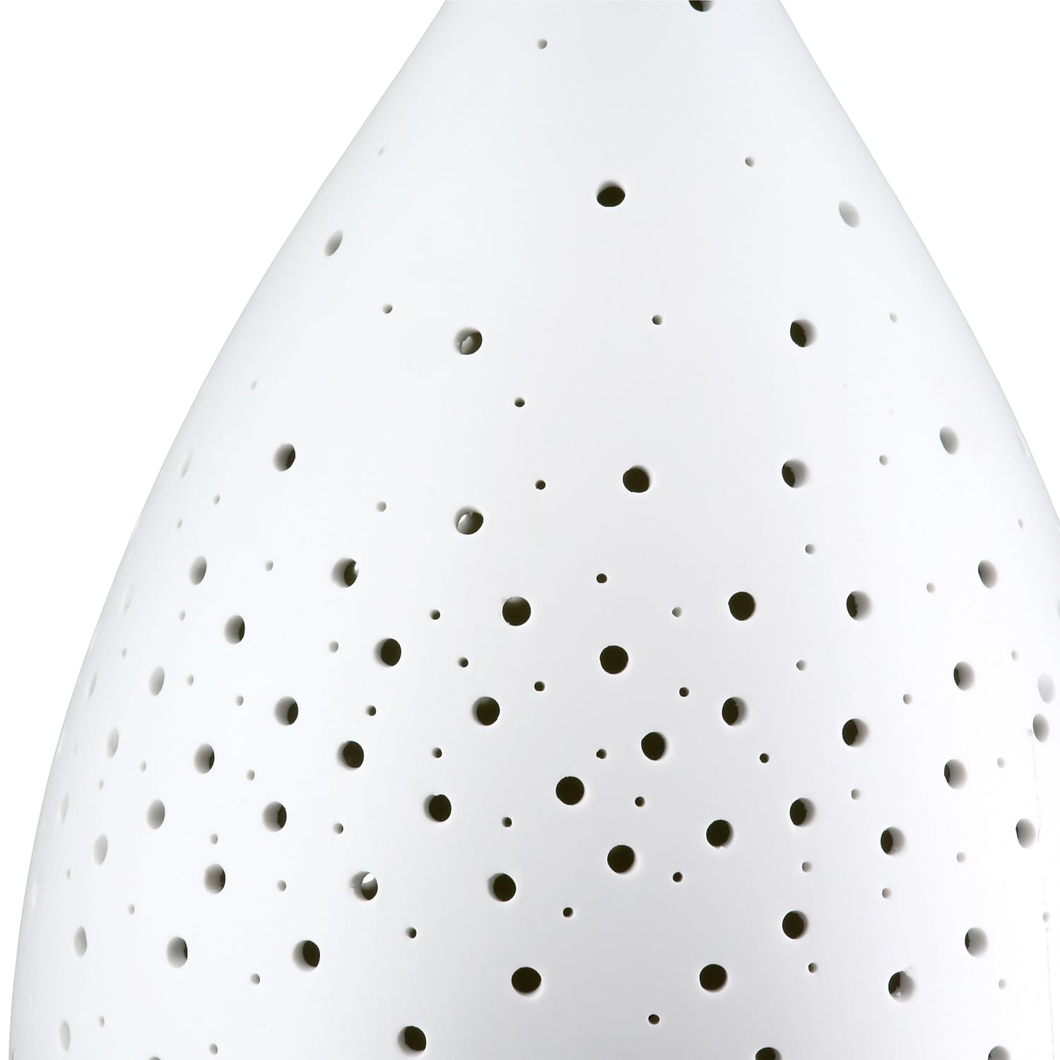 GILDE Tischleuchte Galaxy aus Porzellan - matt weiß - Höhe 34cm x Ø 19cm - Prickellampe