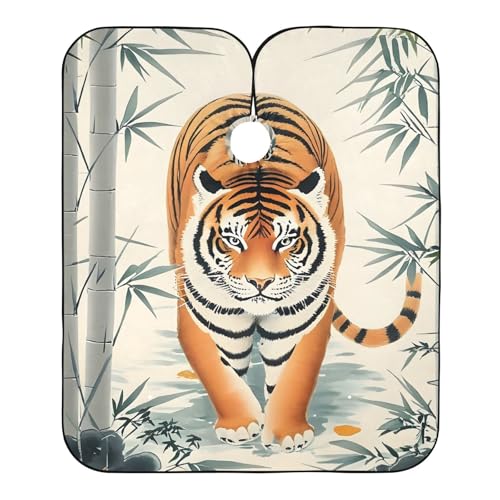 Hezely Jungle and Tiger Hair Dye Cape, Barber Cape for Adults,Waterproof Salon Cape,Waterproof Hairdressing Styling Hair Cutting, 65