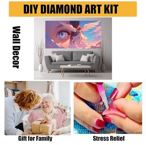 Peinture diamant œil 5D full drill aux reflets de cristal