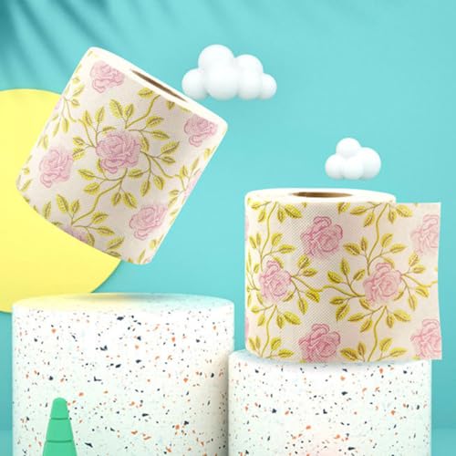 Papel higiénico de bambú creativo con estampado floral refinado 7