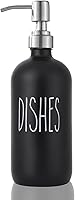 Vista 7 de Dispensador de jabón para platos, dispensador de jabón de manos de vidrio grueso, para fregadero de cocina, bomba de acero inoxidable 304, cocina
