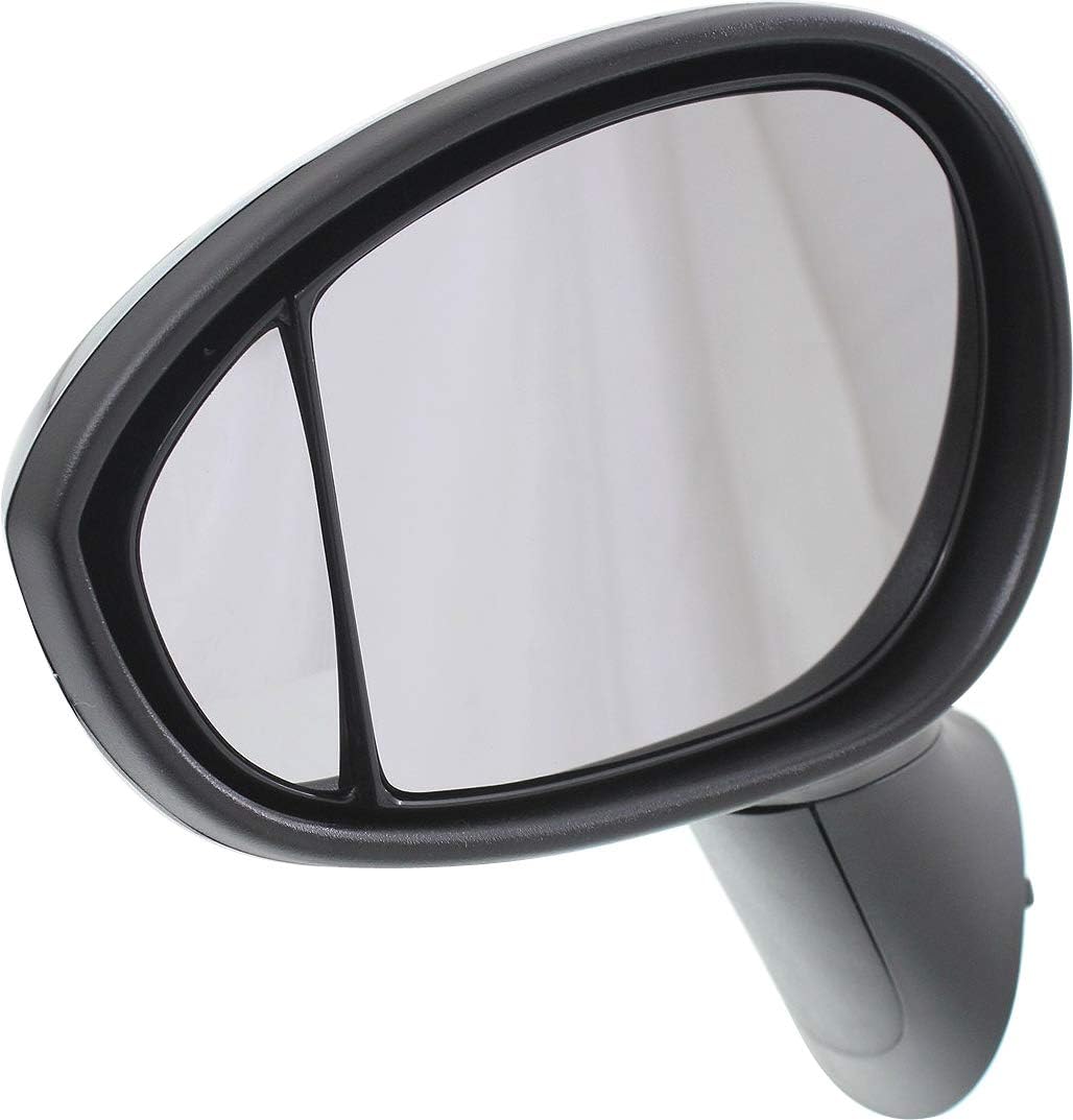 Kool Vue Driver Side Power Heated Mirror for Fiat 500 2012-2018 With Spotter Glass Chrome Hatchback, Type 1