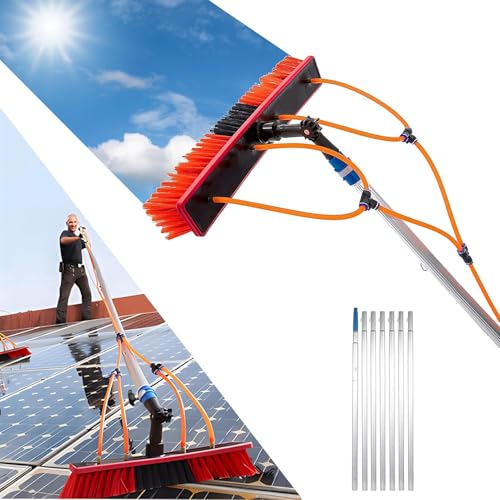 Nettoyage de vitres et panneaux solaires sans échelle grâce à la perche avec eau