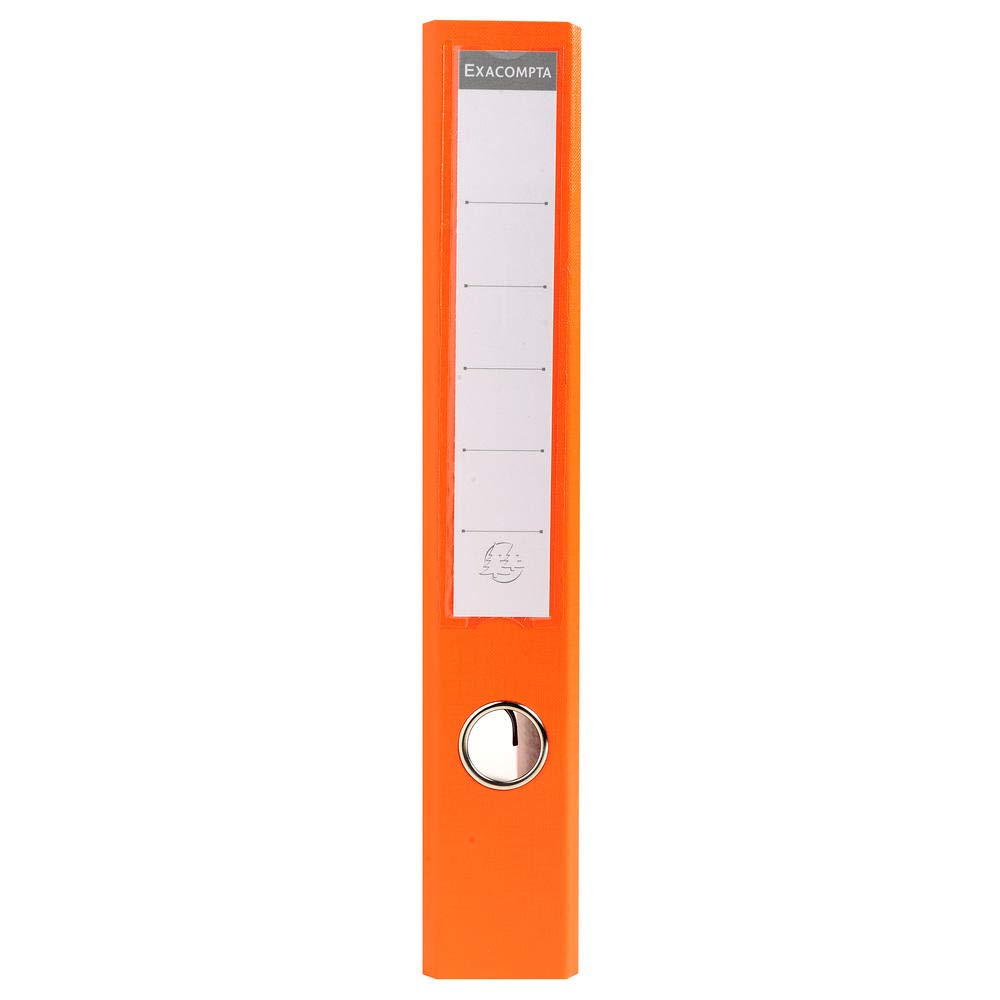 Exacompta 53544E segregator PCV Premium Prem’Touch A4 wąski grzbiet 5 cm Certyfikat FSC segregator na dokumenty segregator biurowy segregator szczelinowy kolor pomarańczowy