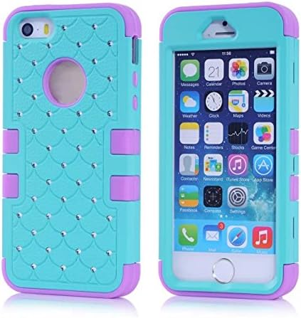 Qualicak Beautiful Hybrid Case with for Iphone 5s Purple