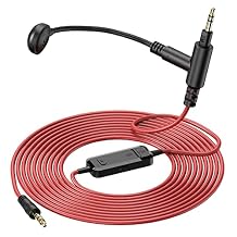 OneOdio 3.5 mm Cable with Boom Mic and Mute Volume Control for Gaming Headsets, Most Other 3.5mm Jack Headphones