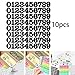 predolo Continuous Number Labels 0-9 800Pcs for Office and Classroom Use, Black
