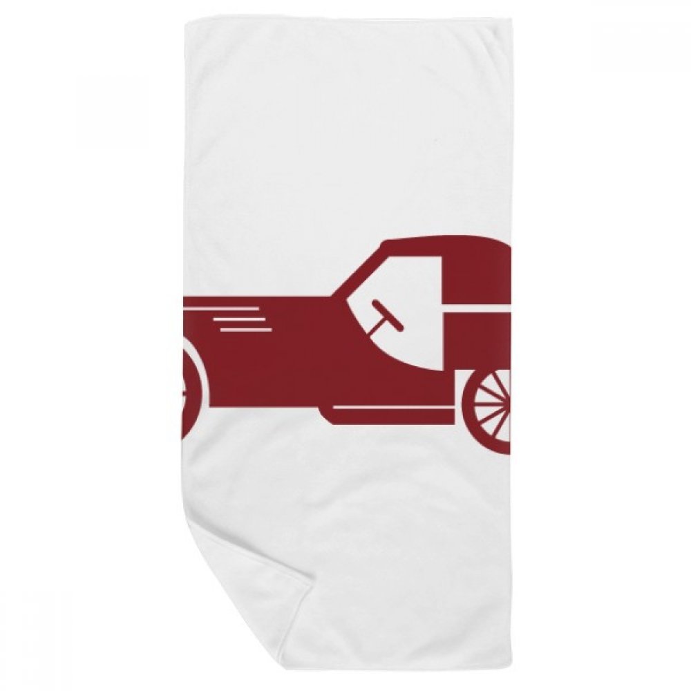 Gant de toilette géométrique voiture rouge 35x70cm serviette de bain doux