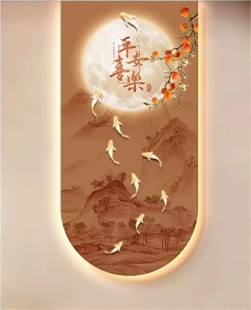 Amazon.com: 3D Wall Art Decor with Led Lights, Nine Fish Picture