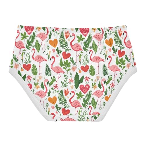Little Girl Underwear Toddler Panties Kids Undies Flamingos Palm Trees Soft Cotton Briefs 2T-8Y2