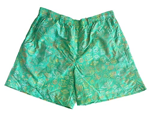 Columbia Mens PFG Clearwater Shores Omni-Shade UPF 50 Swim Trunk (as1, Alpha, m, Regular, Regular, Green/Multi)