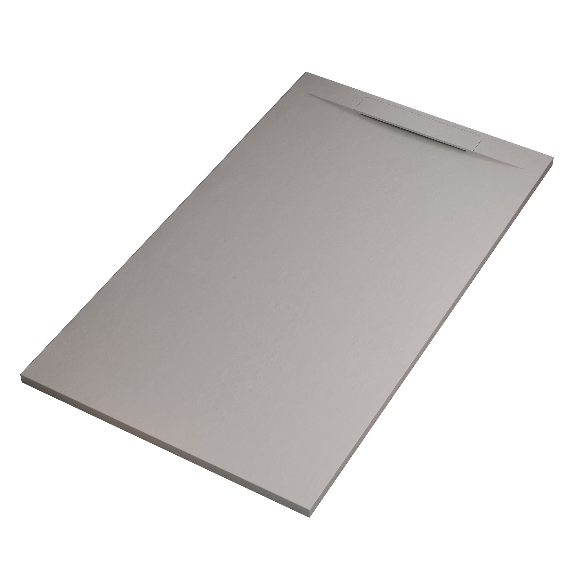 Receveur de douche design Vincent gris clair effet pierre, 120 x 90 cm