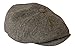 Produktbild Gamble & Gunn Shelby Flache Kappe, Fischgrätenmuster, Vintage-Stil, Bäckerjunge, Stoffmütze mit Knöpfen, Anthrazitgrau, XL