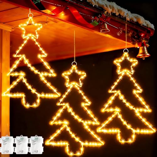 yowin Weihnachtsdeko Fenster 3 Stück 45 LED Weihnachtsbeleuchtung...