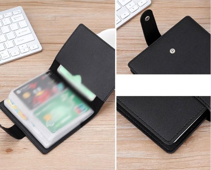Leather Women's Men's ID Credit Card Case Holder Wallet Organizer Gift Business image 3