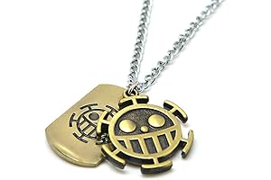 One Piece Trafalgar Law Necklace with Metal Chain & Bronze Pendant: A...